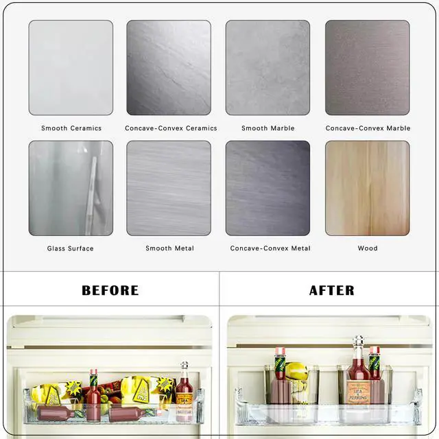Alt view image 7 of 7 - 4 Pack Acrylic Wall Mount Organizer, Adhesive Cabinet Door Storage Bins, Clear Makeup Containers, Stackable Organizer Basket for Kitchen, Bathroom, Cabinet, Pantry, Office