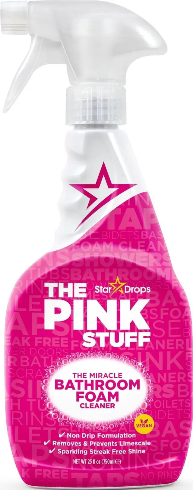 Main image of The Pink Stuff Miracle Bathroom Foam Cleaner, 25 Fl Oz | Removes & Prevents Limescale Sparkling Streak-Free Shine