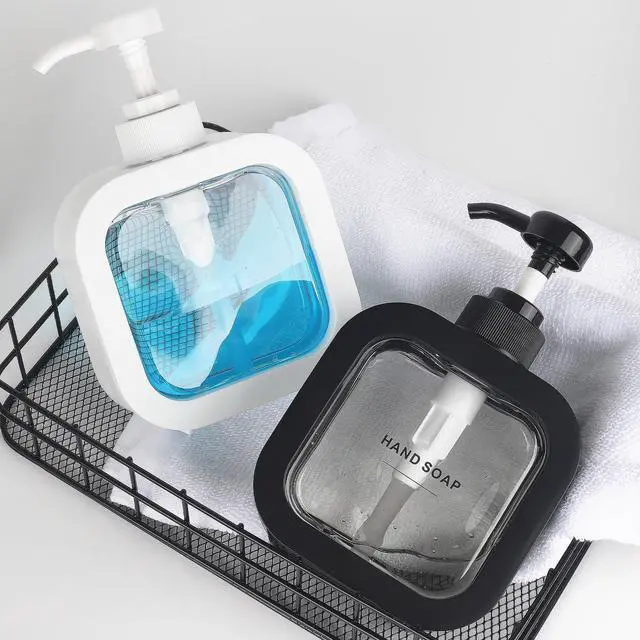 Alt view image 7 of 7 - Hand & Dish Soap Dispenser - Modern Plastic Pump with Labels - Black