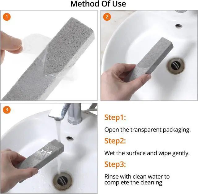 Alt view image 3 of 6 - 20 Packs Natural Pumice Stone Toilet Bowl Cleaner with 1 Pair Gloves | For Toilet Bathroom Kitchen Cleaning