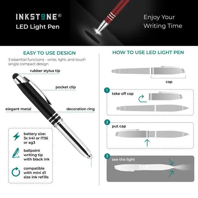 Alt view image 4 of 5 - Veterinary Engraved Pen Light with Stylus Tip Vet Tech Gifts