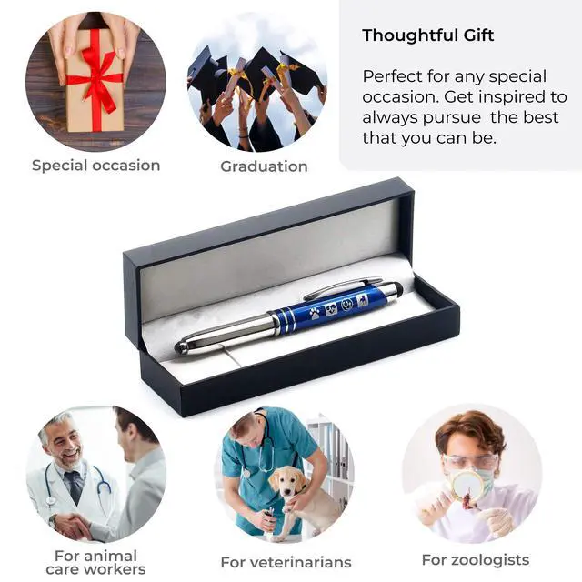 Alt view image 3 of 5 - Veterinary Engraved Pen Light with Stylus Tip Vet Tech Gifts