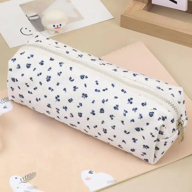 Alt view image 2 of 7 - Cute Pencil Case Aesthetic Student Pencil Pouch Coin Pen Pouch Cosmetic Bag Office Stationery Organizer For Kids Teen School (Z-Rose)
