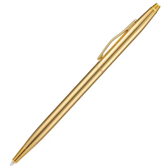 Alt view image 2 of 5 - 6 Pieces Golden Slim Metal Ballpoint Pen, 1mm Medium Point Black Ink Smooth Writing, for Business Office Teacher Student Wedding Guest
