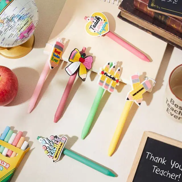 Alt view image 7 of 7 - 18 Pcs Teach Appreciation Week Gift Teachers Pens Bulk Funny Cute Teacher Ballpoint Pens for Thank You Teach Party Favors Student School Office Supplies