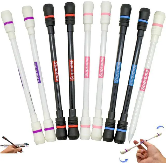 Main image of 8 Pcs Novelty Fun Spinning Pens Cool Twirling Fidget Pen Black Ink | Rolling Finger Rotating Gaming Trick Pens Stress Releasing Spin Mod Pen Writable Adults Student Office Supplies