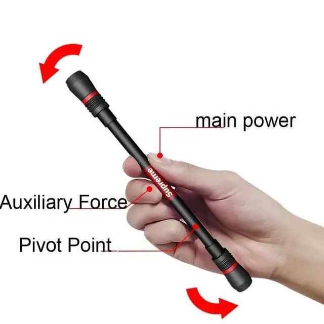 Alt view image 4 of 6 - 8 Pcs Novelty Fun Spinning Pens Cool Twirling Fidget Pen Black Ink | Rolling Finger Rotating Gaming Trick Pens Stress Releasing Spin Mod Pen Writable Adults Student Office Supplies