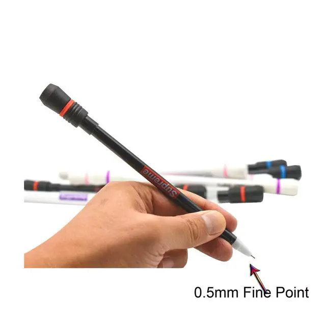 Alt view image 3 of 6 - 8 Pcs Novelty Fun Spinning Pens Cool Twirling Fidget Pen Black Ink | Rolling Finger Rotating Gaming Trick Pens Stress Releasing Spin Mod Pen Writable Adults Student Office Supplies