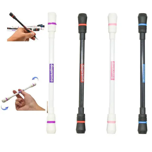 Alt view image 6 of 6 - 8 Pcs Novelty Fun Spinning Pens Cool Twirling Fidget Pen Black Ink | Rolling Finger Rotating Gaming Trick Pens Stress Releasing Spin Mod Pen Writable Adults Student Office Supplies