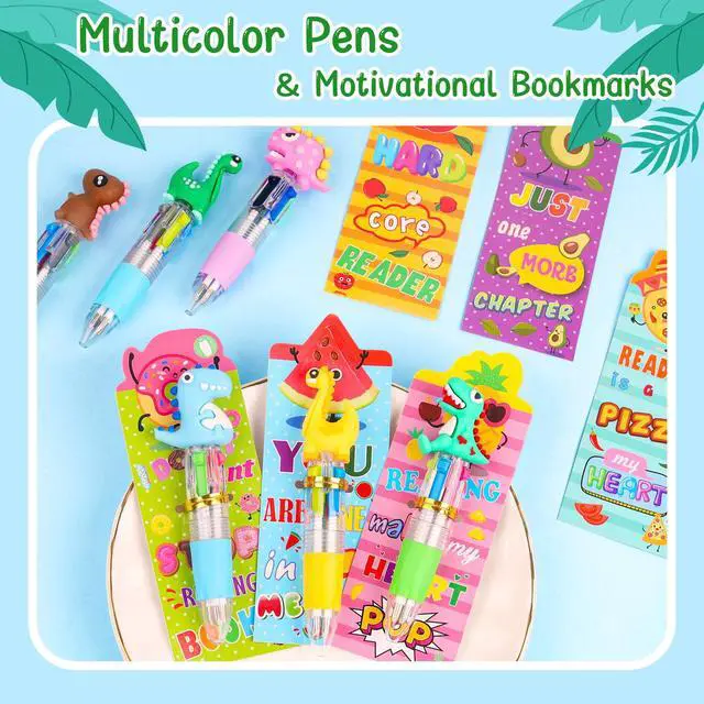 Alt view image 2 of 7 - Classroom Gifts for Students 24 Pack, Mini Multicolor Pens Bookmarks Bulk | Cute Pens Bulk for Party Favors Goodie Bags Birthday, Classroom Birthday Gifts, Classroom Gifts Prizes Rewards