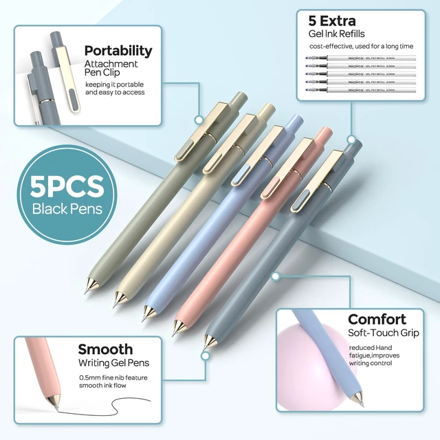 Alt view image 4 of 7 - School Supplies with Cute Pencil Case, 39 PCS Blue Back to School Stationery Set, Essentials for College Nursing Student, 12 Pastel Highlighter, 6 Mechanical Pencil, 5 Gel Pen