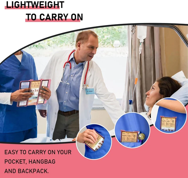 Alt view image 6 of 7 - Nursing Clipboard Foldable, Foldable Clipboard w/Nursing Edition Cheat Charts,3 Layers Aluminum, Nurse Clip Board w/Low Profile Clip&Pen Clip Pocket for Students, Nurses and Doctors, Rose