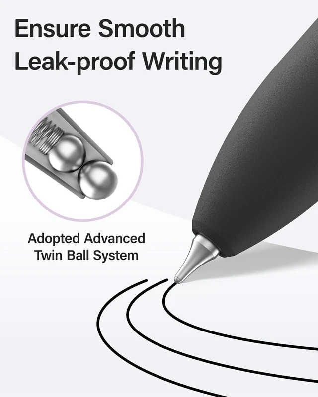 Alt view image 4 of 7 - 16 Pcs Gel Pens Black Ink, Fine Point(0.5mm),with Fidget Clip Stress Relief, Quick-Drying Smooth Writing,School and Office Supplies(black white)