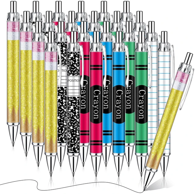 Main image of 24 Pcs Teacher Pens Back to School Gifts Bulk Classroom Supplies First Day of School Gift for Teacher Student Welcome Back to Classroom Preschool Kindergarten Staff Must Have Stationery