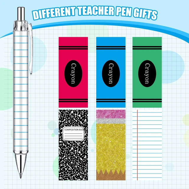 Alt view image 3 of 6 - 24 Pcs Teacher Pens Back to School Gifts Bulk Classroom Supplies First Day of School Gift for Teacher Student Welcome Back to Classroom Preschool Kindergarten Staff Must Have Stationery