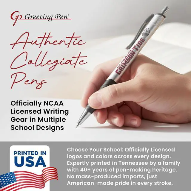 Alt view image 2 of 7 - LSU Silver Barrel Grip Pen 8 Pack (2813)
