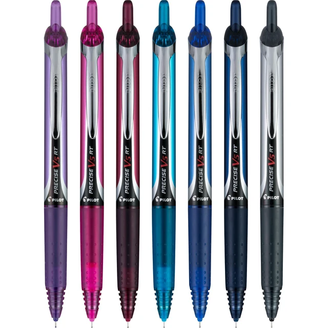 Alt view image 5 of 6 - Precise V5 RT Rolling Ball Pens, 0.5 mm, Assorted, Pack of 7