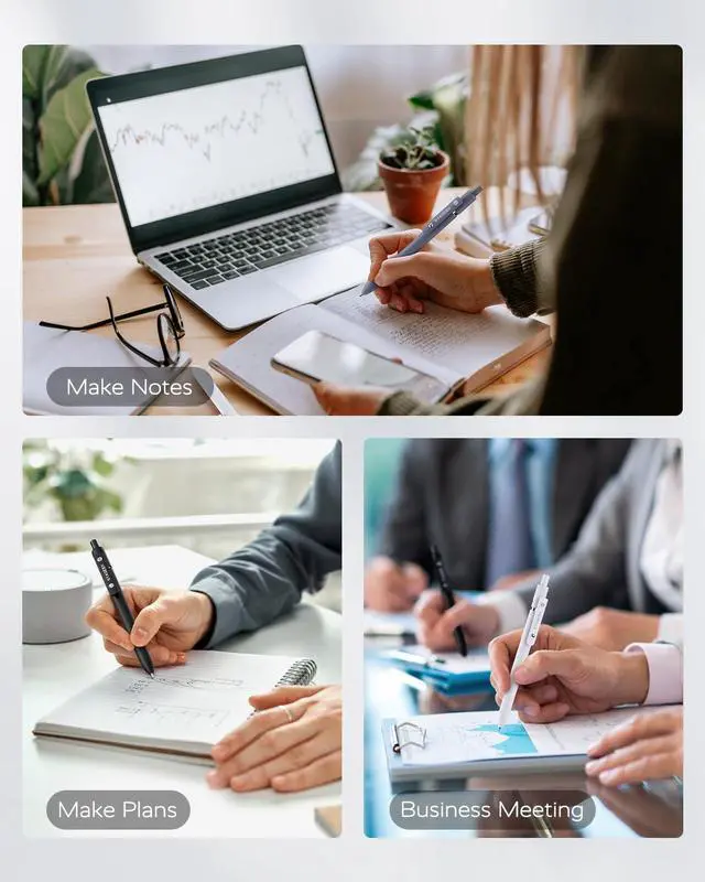Alt view image 7 of 7 - GX3 Black Gel Pens,6Pcs Quick Dry Smooth Writing Pen with 3 Refills | Black Ink Pens, 0.7mm Fine Point, Retractable, Office, School Supplies, Journaling & Note Taking, for Nurses, Teachers