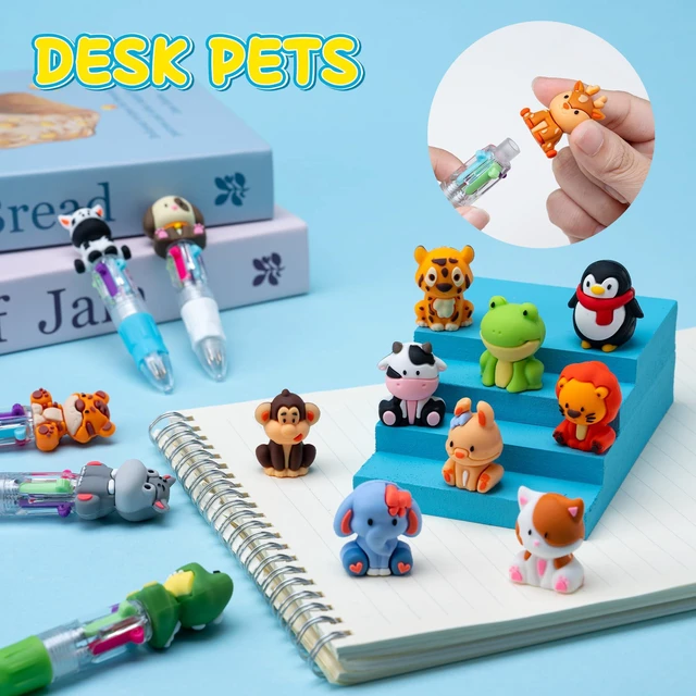 Alt view image 5 of 7 - 24PCS Animal 4-in-1 Multicolor Pens, Cute Pens for Kids Party Gifts Mini Ballpoint Pens, Fun Birthday Party Favors, Classroom Supplies, Kawaii Cute Gifts, Bulk Pens for Boys & Girls