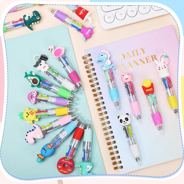 Alt view image 5 of 6 - 48 Packs Multicolor Pen in One, Halloween Goodie Bags Stuffer Fun Pens Birthday Party Favors for Kids, Prize Gifts for Classroom, Retractable Design for School Office