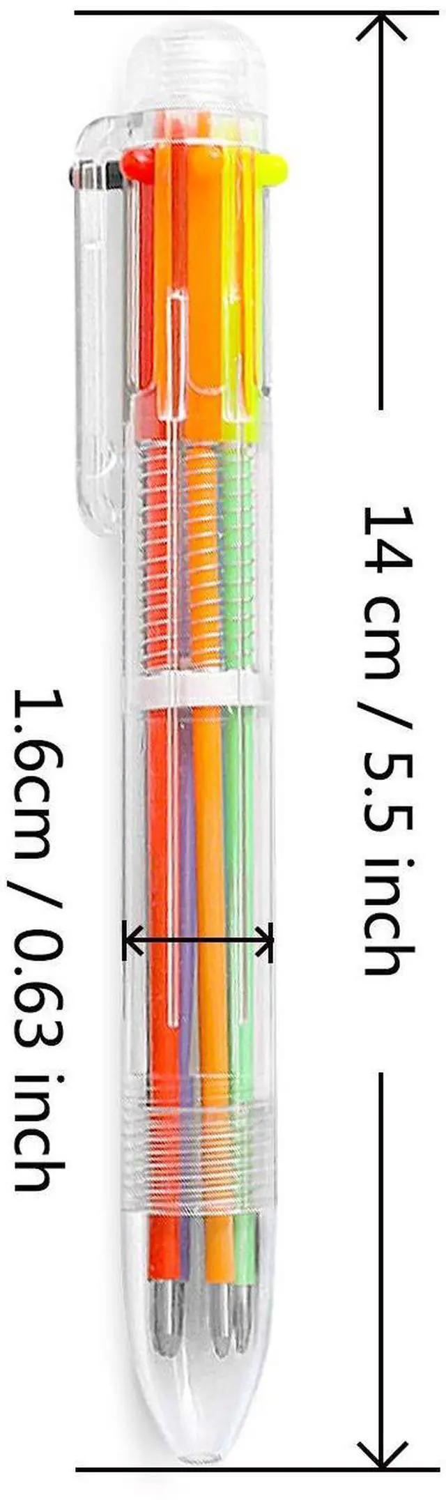 Alt view image 2 of 7 - 23 Pack 0.5mm 6-in-1 Multicolor Ballpoint Pen 6 Colors Retractable Ballpoint Pens Kids Party Favors Pen (23 Pack)