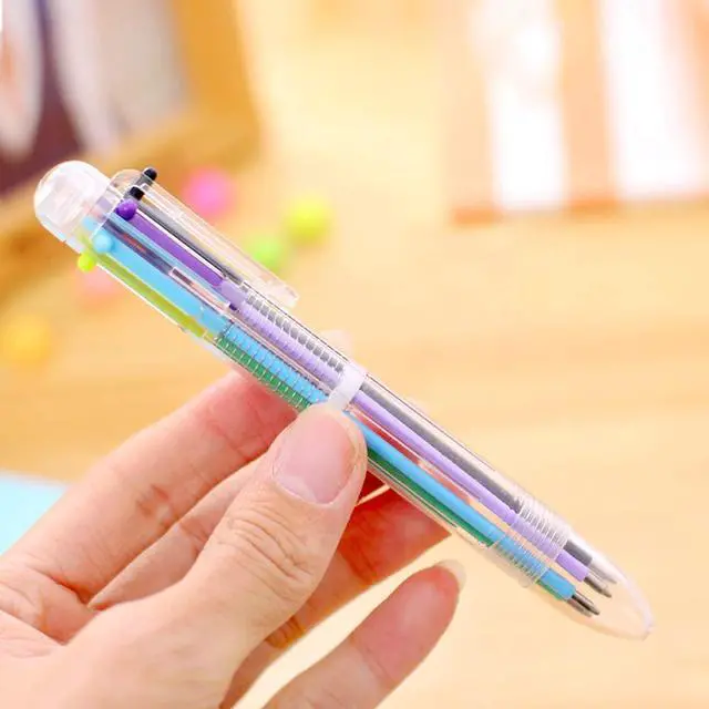 Alt view image 3 of 7 - 23 Pack 0.5mm 6-in-1 Multicolor Ballpoint Pen 6 Colors Retractable Ballpoint Pens Kids Party Favors Pen (23 Pack)
