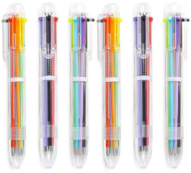 Main image of 23 Pack 0.5mm 6-in-1 Multicolor Ballpoint Pen 6 Colors Retractable Ballpoint Pens Kids Party Favors Pen (23 Pack)