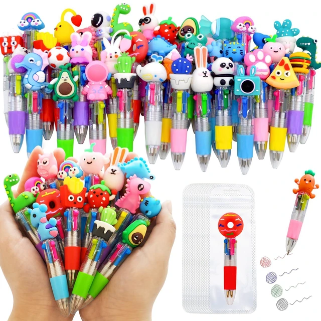 Main image of 200 PCS Multicolor Pen Set 100 Cute Pens Bulk with 100 Pen Bags, Fun Pens for Party Favors, Christmas, Birthday, Kawaii Stationery for Student Prizes, Gifts Bulk for Friends