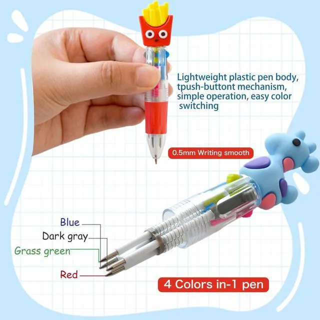 Alt view image 3 of 7 - 200 PCS Multicolor Pen Set 100 Cute Pens Bulk with 100 Pen Bags, Fun Pens for Party Favors, Christmas, Birthday, Kawaii Stationery for Student Prizes, Gifts Bulk for Friends