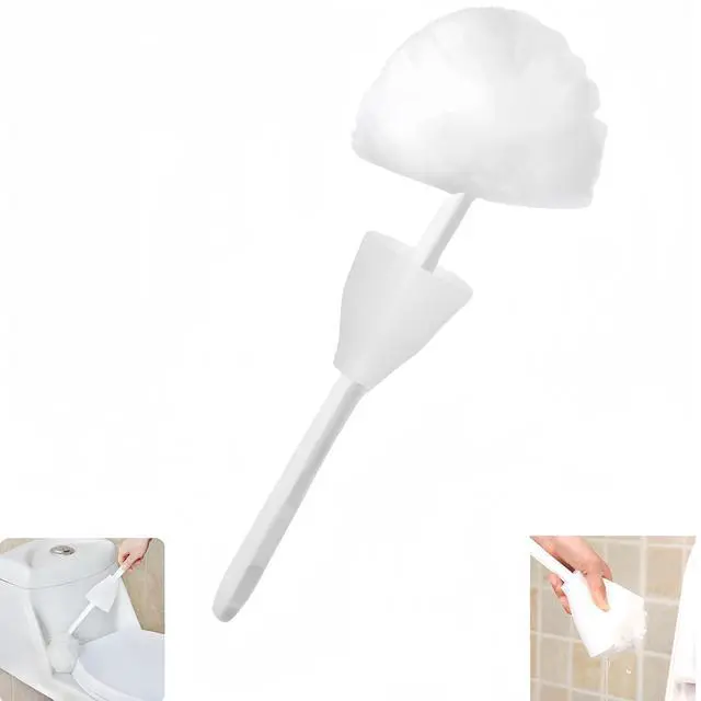 Main image of Toilet Brushes,Toilet Bowl Mop Toilet Bowl Brush White Soft Swab Toilet Mop for Bathroom Toilet Brush Long Handle Toilet Bowl Brush Mop Toilet Scrubber Bathroom Accessorie