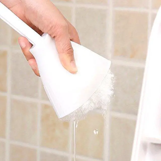 Alt view image 5 of 6 - Toilet Brushes,Toilet Bowl Mop Toilet Bowl Brush White Soft Swab Toilet Mop for Bathroom Toilet Brush Long Handle Toilet Bowl Brush Mop Toilet Scrubber Bathroom Accessorie