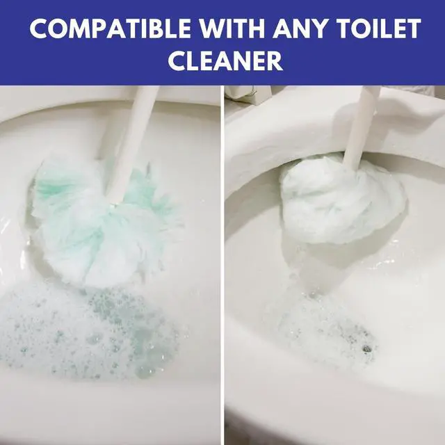 Alt view image 4 of 6 - Toilet Brushes,Toilet Bowl Mop Toilet Bowl Brush White Soft Swab Toilet Mop for Bathroom Toilet Brush Long Handle Toilet Bowl Brush Mop Toilet Scrubber Bathroom Accessorie