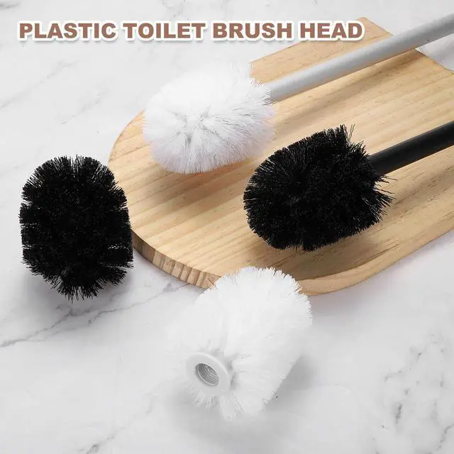 Alt view image 7 of 7 - Toilet Brush Replacement Head, Toilet Brush Refills, Bathroom Cleaning Tool Restroom Accessories for Bathtubs Bathroom Home Apartments Office Hotel, Black