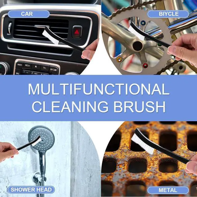 Alt view image 4 of 7 - 20Pcs Double-Ended Cleaning Brushes, Plastic Small Cleaning Brush Stiff Bristles Crevice Brushes All Purpose Detailing Brush for Bathroom Kitchen Home Small Space