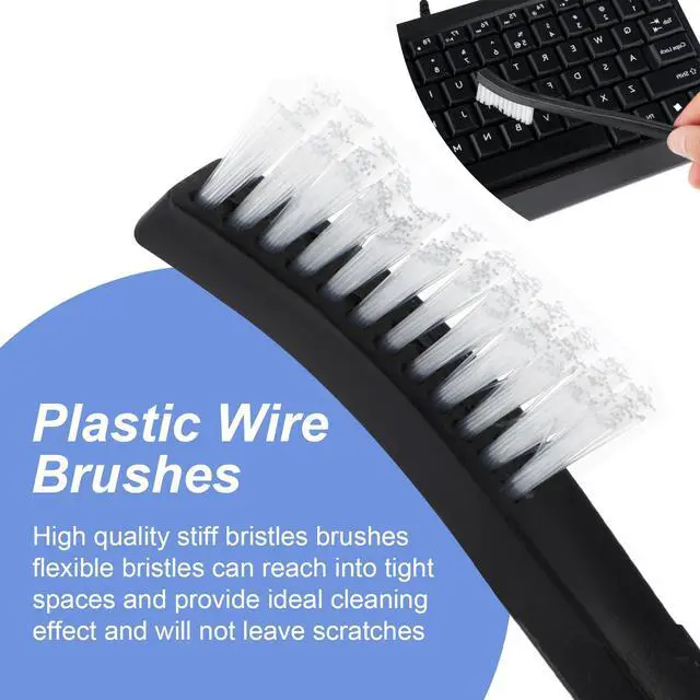 Alt view image 2 of 7 - 20Pcs Double-Ended Cleaning Brushes, Plastic Small Cleaning Brush Stiff Bristles Crevice Brushes All Purpose Detailing Brush for Bathroom Kitchen Home Small Space