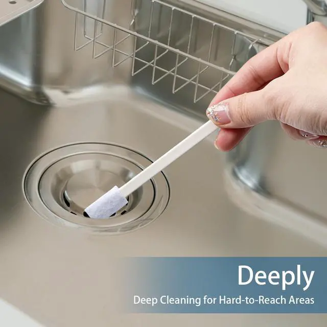 Alt view image 5 of 6 - Disposable Crevice Cleaning Brush, 20 Pcs Deep Cleaning Crevice Hole Brush for Small Spaces, Household Detail Gaps Scrub Brushs Set for Toilet Bowl Corner Keyboard Window Groove Vent Fan Door Track