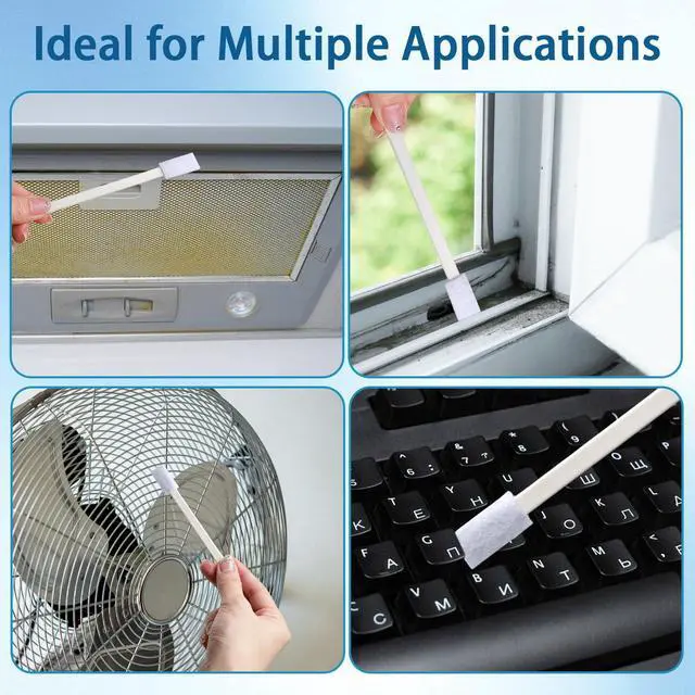 Alt view image 6 of 6 - Disposable Crevice Cleaning Brush, 20 Pcs Deep Cleaning Crevice Hole Brush for Small Spaces, Household Detail Gaps Scrub Brushs Set for Toilet Bowl Corner Keyboard Window Groove Vent Fan Door Track