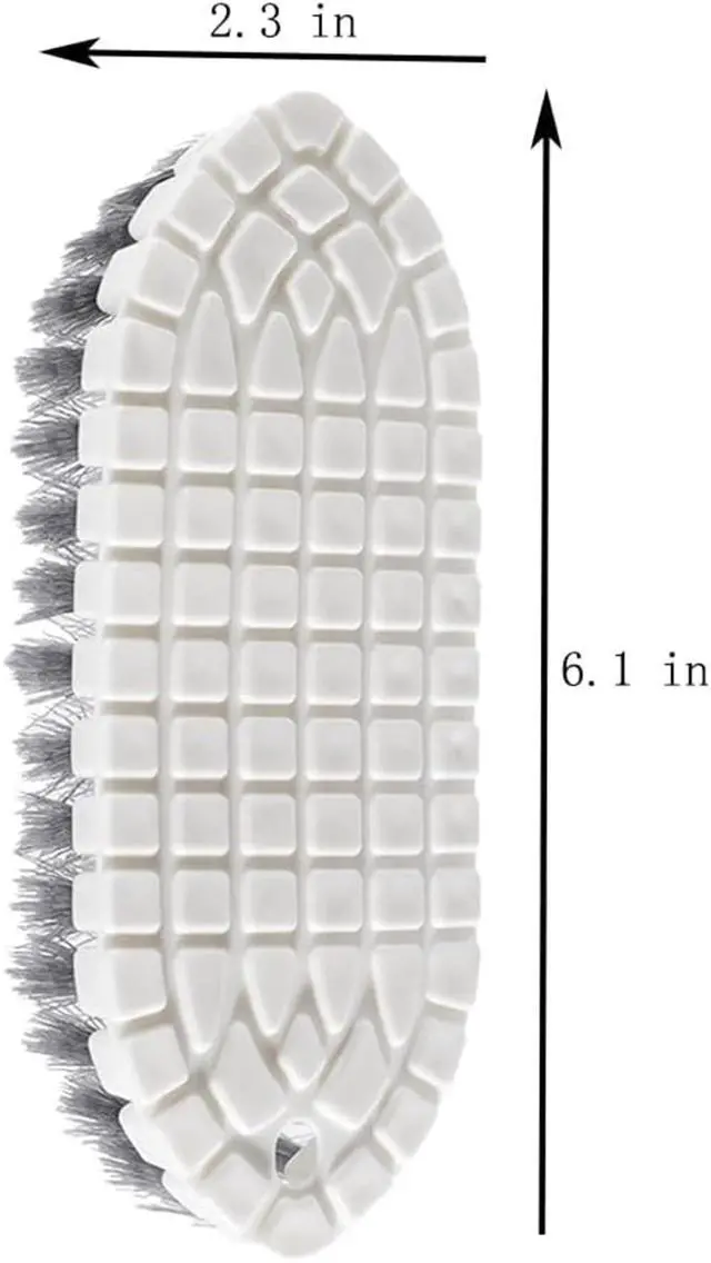 Alt view image 2 of 6 - 2 Pcs Without Dead Corner Multi Purpose Heavy Duty Scrub Brush, Heavy Duty Hand Held Scrub Stiff Bristle Brush, Multiple Segments are Bendable Fruit Vegetable Brush,Bathtub Tile Brush Bathroom Brush