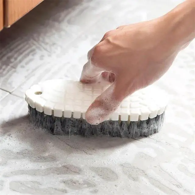 Alt view image 5 of 6 - 2 Pcs Without Dead Corner Multi Purpose Heavy Duty Scrub Brush, Heavy Duty Hand Held Scrub Stiff Bristle Brush, Multiple Segments are Bendable Fruit Vegetable Brush,Bathtub Tile Brush Bathroom Brush