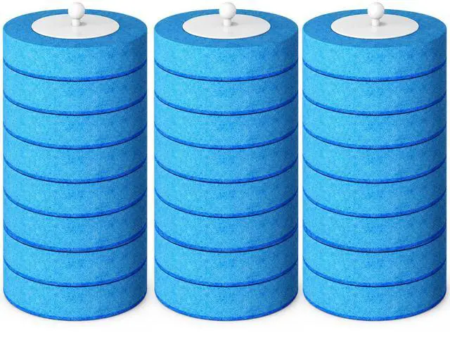 Main image of 24-Pack Disposable Toilet Brush Refills, Replacement Heads for Toilet Scrubber, Toilet Bowl Cleaners Brush Sponges, Compatible with Most Wall Mount Toilet Brush Sets
