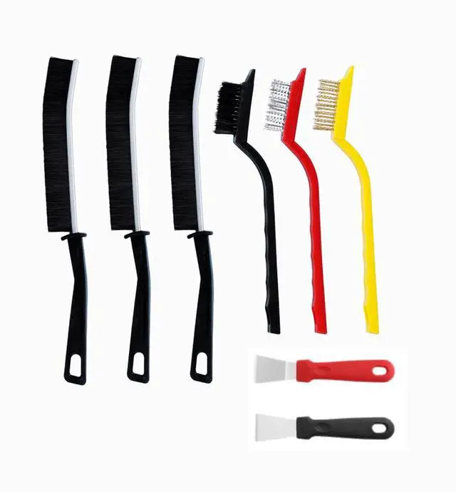 Main image of Crevice Cleaning Brush Set, Multifunctional Hard Bristle Brushes, Bathroom, Toilet, Kitchen Sink Dead Corner, Window Gap, Floor Brush, Sink, Cup (8pcs)