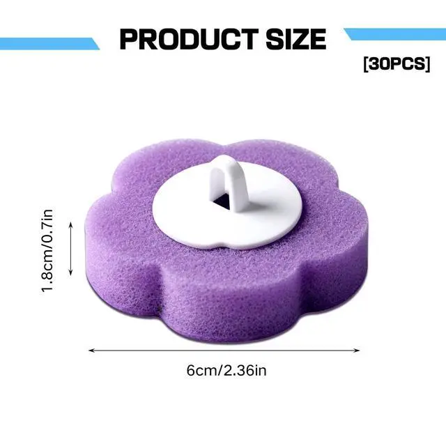 Alt view image 2 of 7 - 30 Disposable Toilet Brush Refills, Lavender Scented Toilet Wand Refill Pad | Replacement Toilet Cleaner Refill Heads for Toilet Bowl Deep Scrubbing