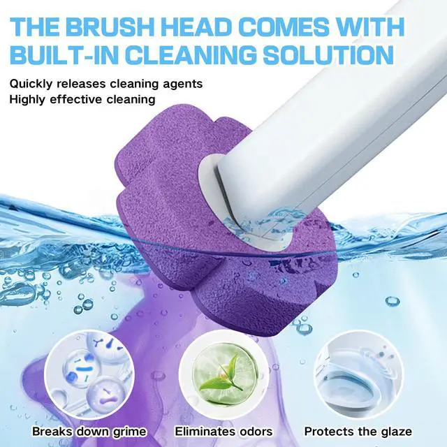 Alt view image 5 of 7 - 30 Disposable Toilet Brush Refills, Lavender Scented Toilet Wand Refill Pad | Replacement Toilet Cleaner Refill Heads for Toilet Bowl Deep Scrubbing