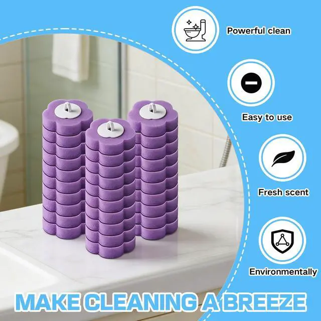 Alt view image 7 of 7 - 30 Disposable Toilet Brush Refills, Lavender Scented Toilet Wand Refill Pad | Replacement Toilet Cleaner Refill Heads for Toilet Bowl Deep Scrubbing