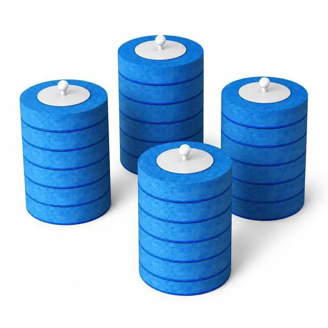 Main image of 24PCS Disposable Toilet Brush Refills, Replacement Pads for Toilet Wand, Replacement Heads for Hard Water Stains & Limescale (Blue)