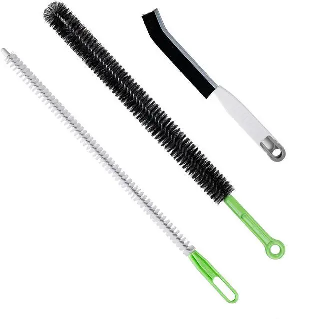 Main image of Upgraded Cleaning Brush Kit - 3-Piece Set, Flexible Drain Brush, Crevice Brush with Nie, Ideal for Kitchen, Bathroom, Toilet, Vent Scrubber