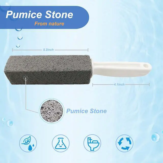 Alt view image 2 of 6 - Pumice Stone for Toilet Bowl Cleaning with Handle Pumice Toilet Stone 4 Pack
