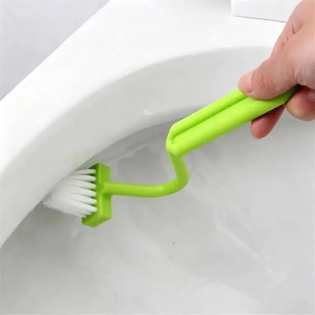 Alt view image 4 of 6 - 3PCS V Shaped Plastic Brush, Small Cleaning Tool for Bathroom, Toilet | Corner Deep Cleaning