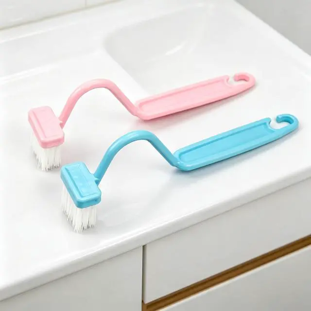 Alt view image 3 of 6 - 3PCS V Shaped Plastic Brush, Small Cleaning Tool for Bathroom, Toilet | Corner Deep Cleaning