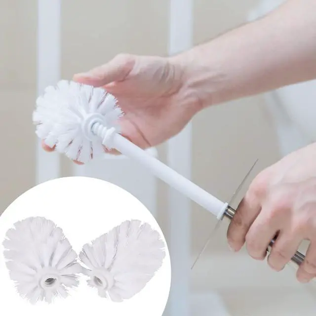 Alt view image 4 of 7 - 2Pcs Toilet Brush Replacement Head Cleaning Tool, Suitable for Brush rods with a Diameter of 12mm(Color:White)